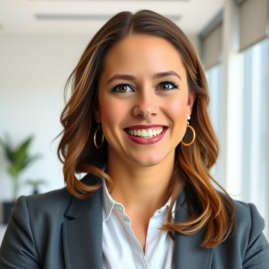 Professional headshot of Amanda Foster, Financial Education Specialist, wearing contemporary business attire with an engaging smile, photographed in a bright, modern setting